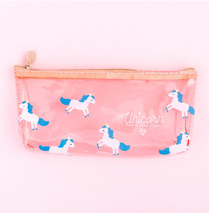 Trousse Licorne transparente