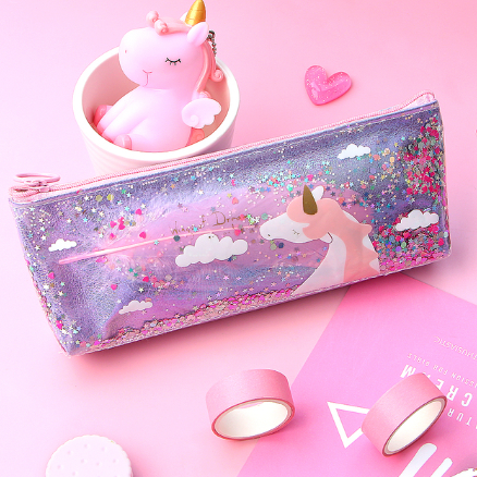 trousse licorne marron pour l ecole