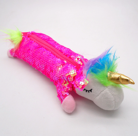 trousse paillettes licorne style kawaii