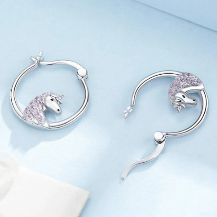 boucle d oreille licorne anneaux securite enfant