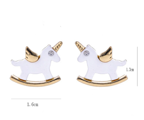 petite boucle d oreilles licorne pour enfant sans piercing aux oreilles