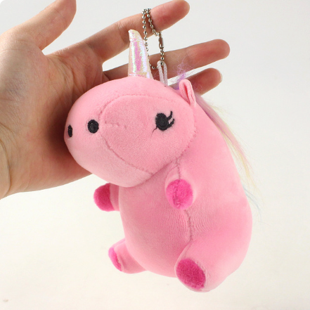 peluche licorne rose de petite taille