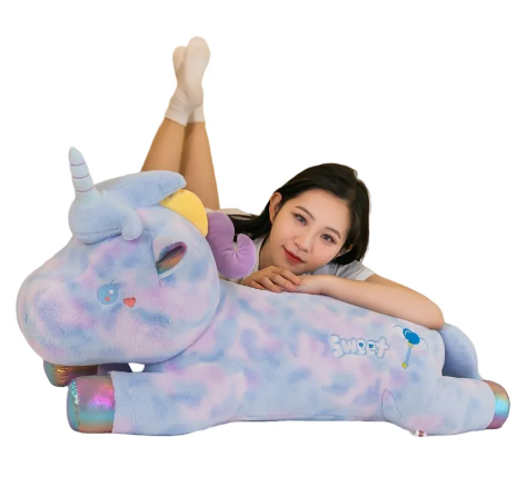 licorne enorme peluche 130 cm