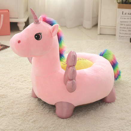 peluche licorne rose pour dormir fauteuil canape