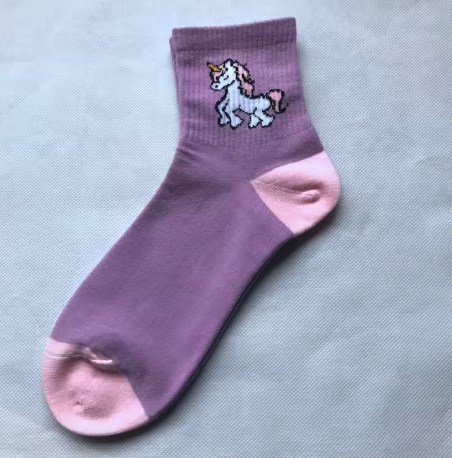 Chaussette Licorne Violette