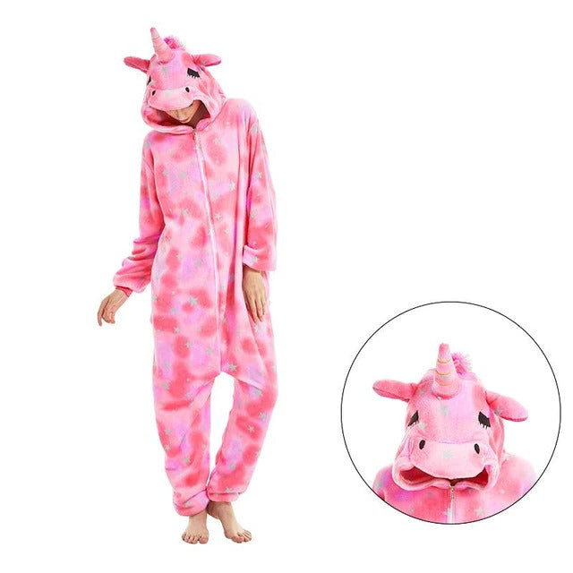 Combinaison Pyjama Licorne Rose