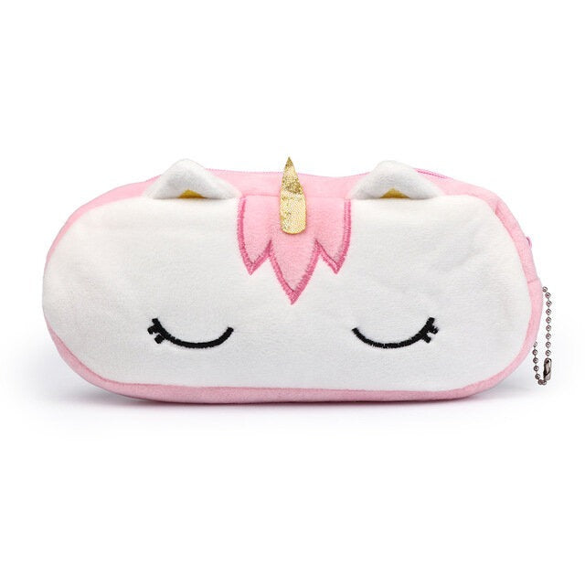 trousse tete licorne rose