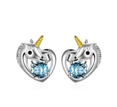clou boucles d oreilles licorne