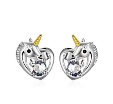 boucles d oreilles licorne saint valentin fiancailles