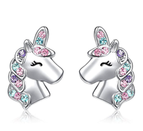 boucles d oreilles licorne pour enfant