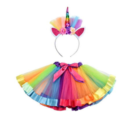 jupe licorne arc en ciel