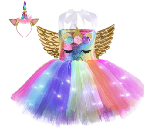 deguisement robe licorne avec led