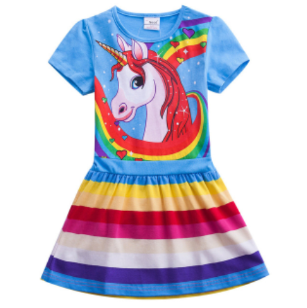 Robe Licorne Rayée