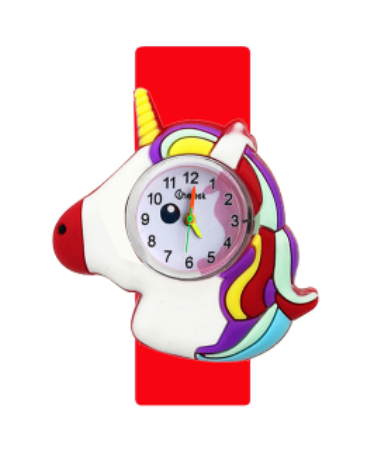 montre licorne enfant rouge