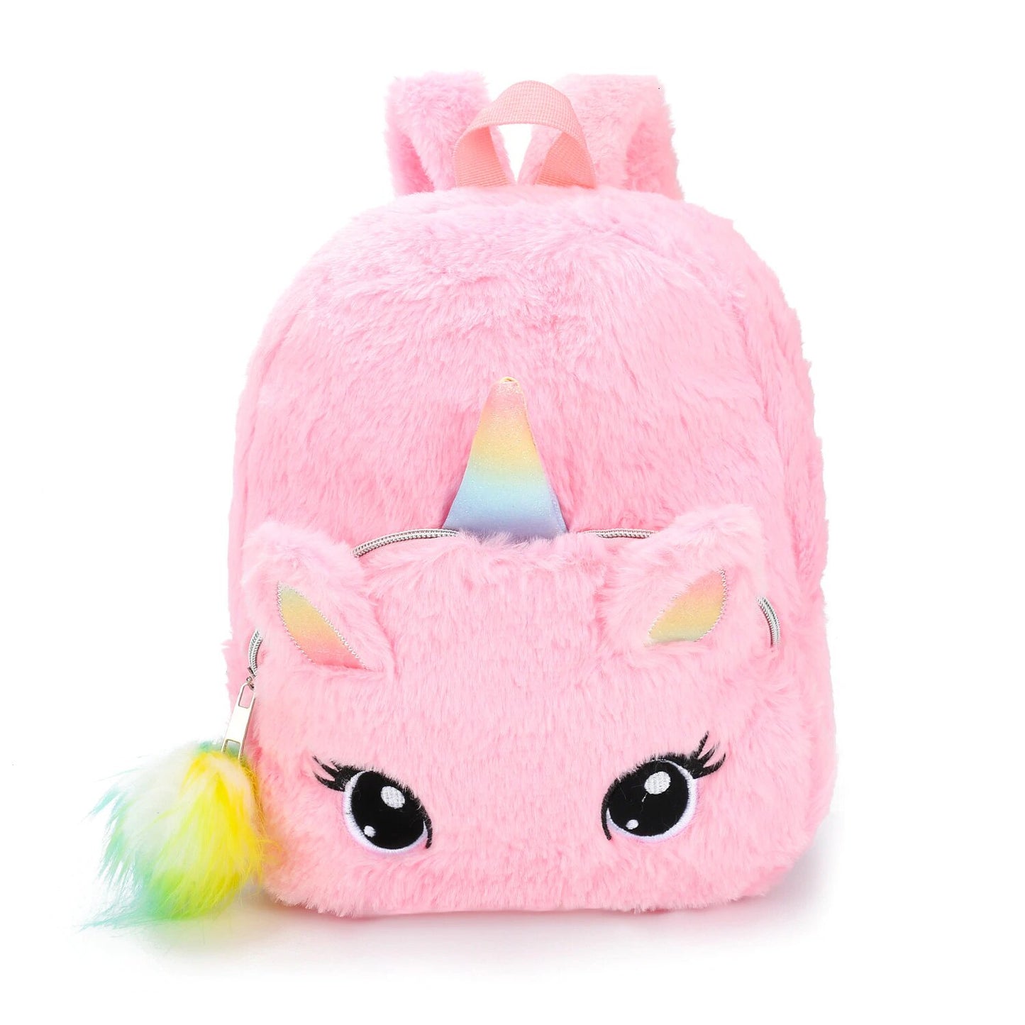 Cartable Licorne Fourrure Rose