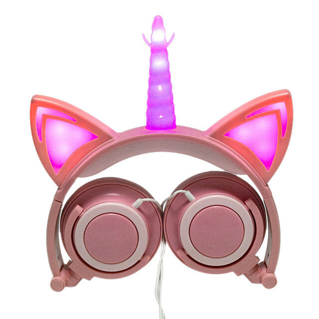 casque musique led licorne
