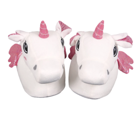 chaussons deux tetes licorne