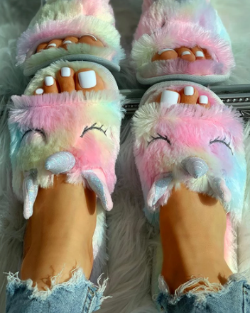 chaussons claquettes femme licorne pour ete