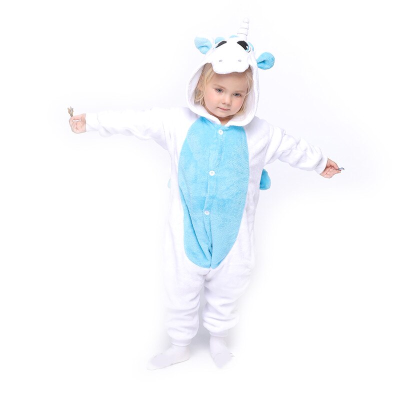 Combinaison Bébé Licorne Bleu avec Ailes