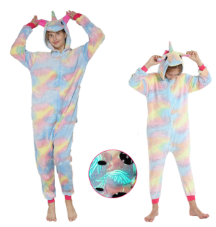 kigurumi licorne qui s eclaire dans le noir