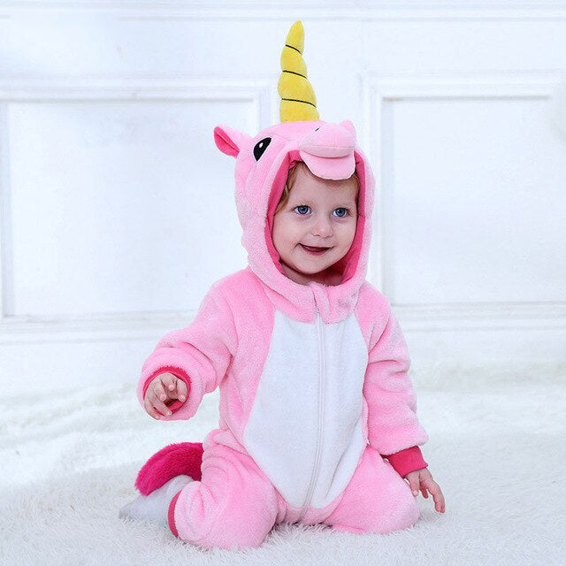 Combinaison Licorne Rose Bébé Fille