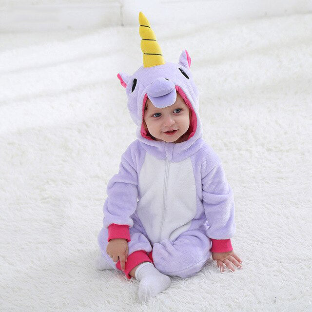 Combinaison Licorne Violette Bébé Fille