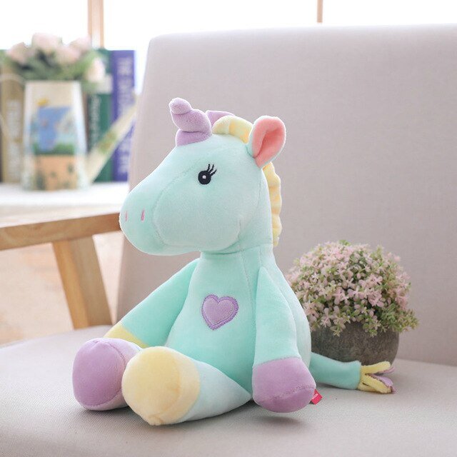 Doudou Bleu Licorne pour enfant