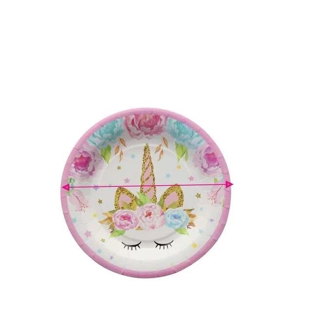 Assiette licorne pour un anniversaire