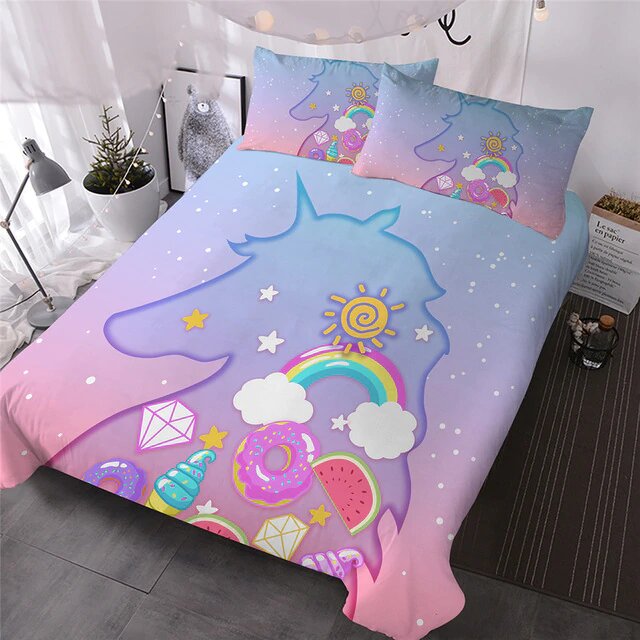 housse de couette licorne ombre