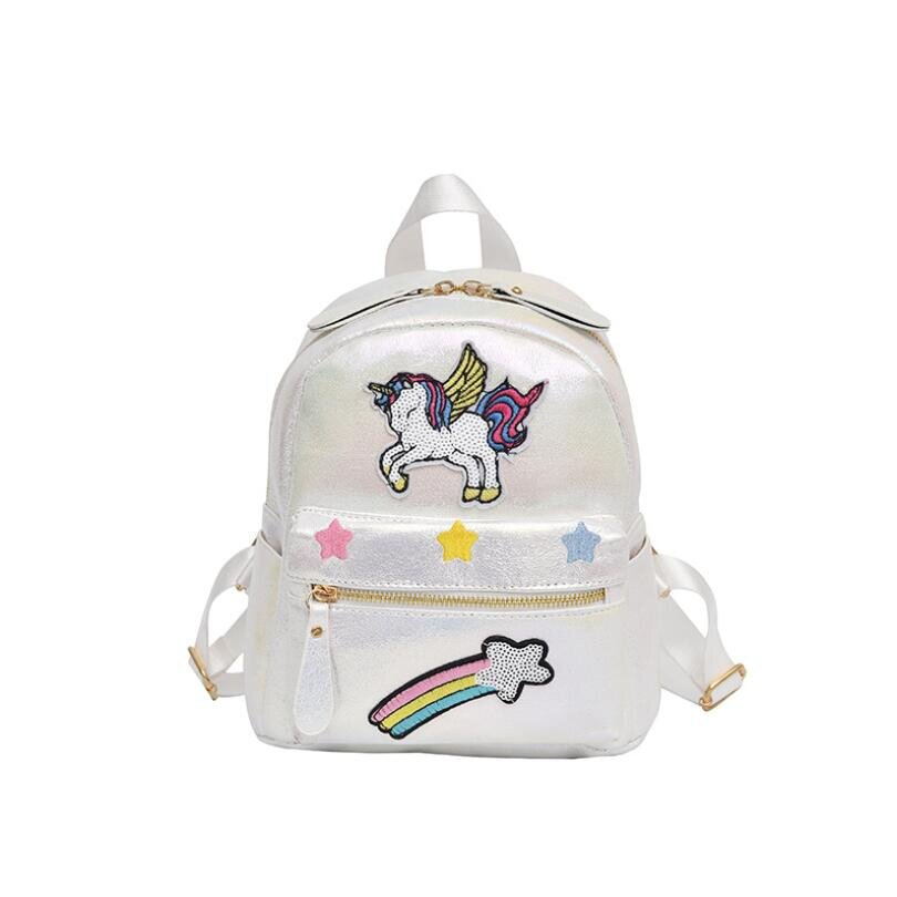 petit Sac à Dos Blanc Licorne