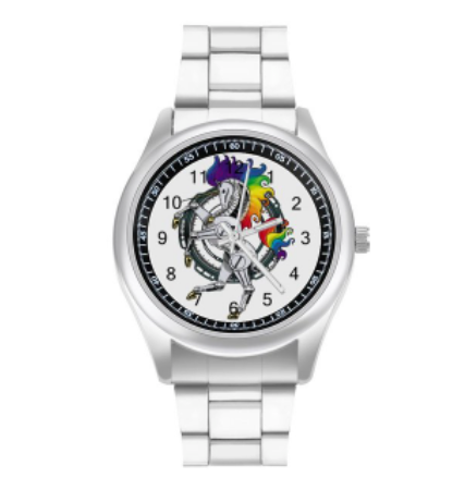 montre licorne argent