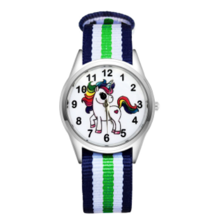 montre bracelet nylon licorne