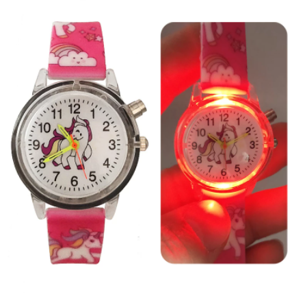 montre licorne avec cadran qui s allume