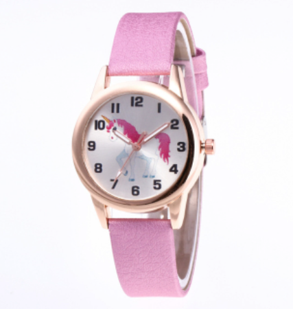 montre licorne cuir
