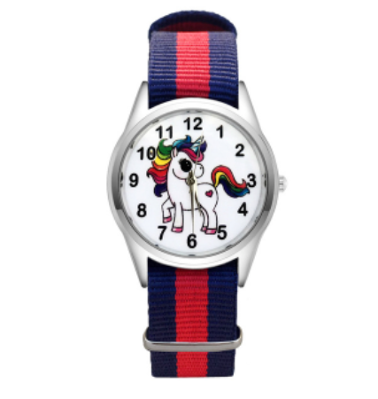 montre licorne cadran argent