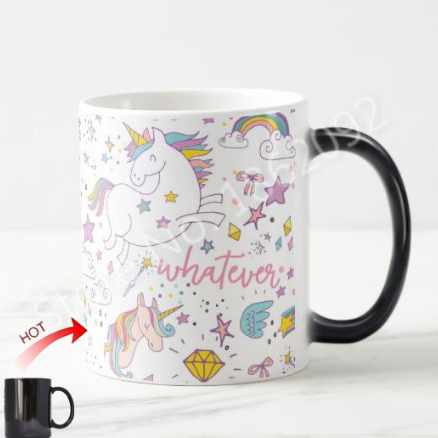 mug changeant licorne avec la temperature