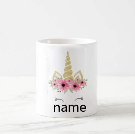 mug licorne personnalisable