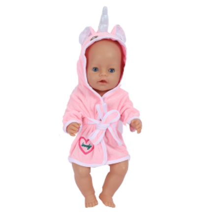 peignoir licorne naissance