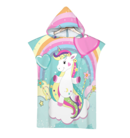 poncho licorne a offrir coeur