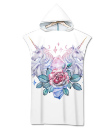 poncho licorne adulte