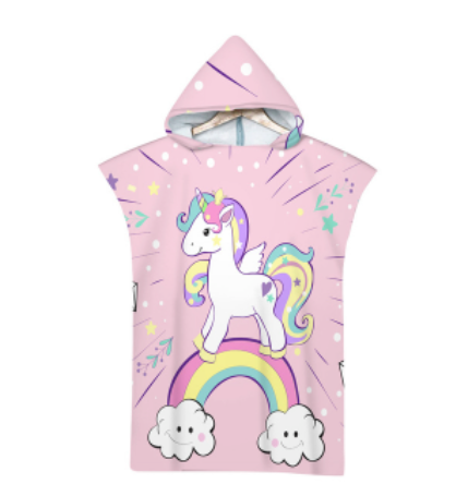 peignoir de bain sans manche licorne