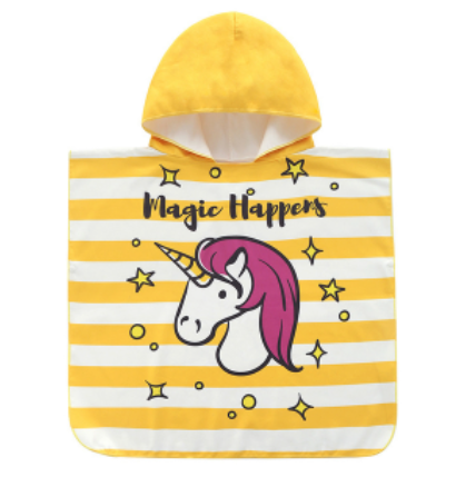 peignoir licorne de plage