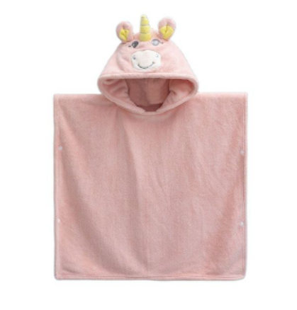 peignoir en flanelle avec licorne