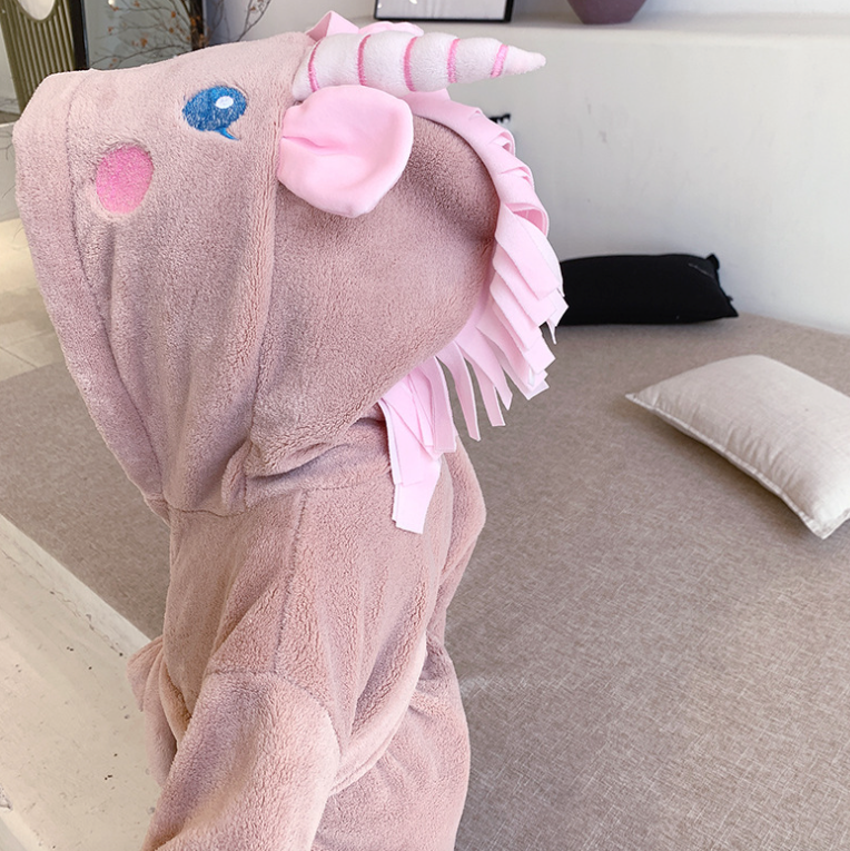 peignoir licorne avec capuche