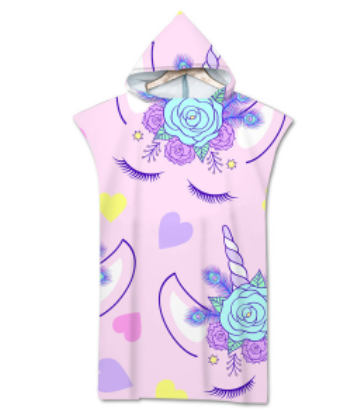 peignoir de bain licorne