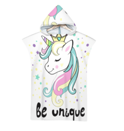 poncho licorne pour fille princesse