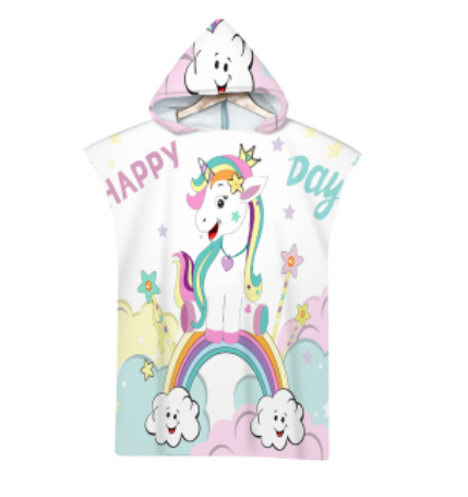 peignoir licorne plage