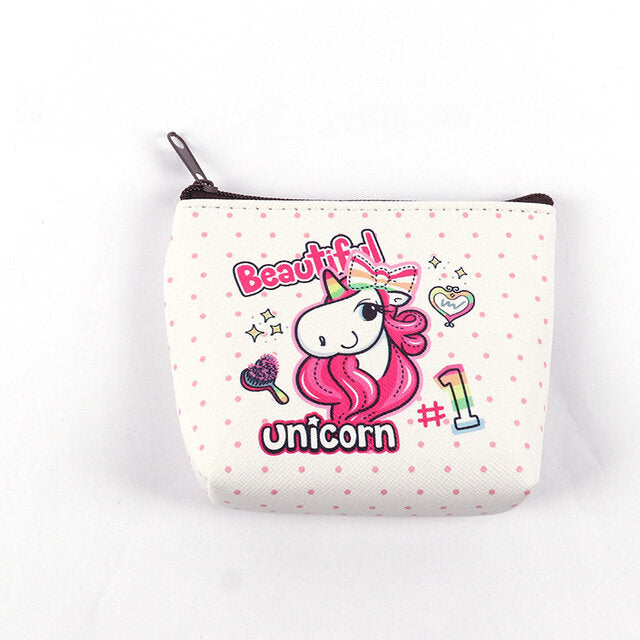 porte monnaie unicorn blanc
