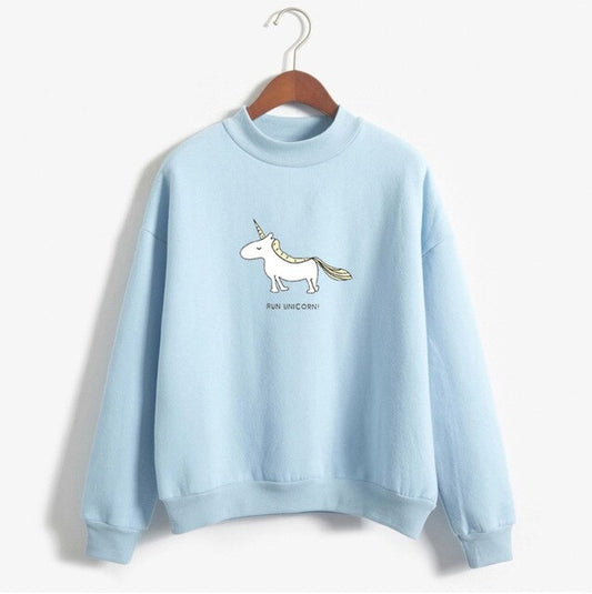 Pull Licorne - Bleu "Run Unicorn" - monde-licorne