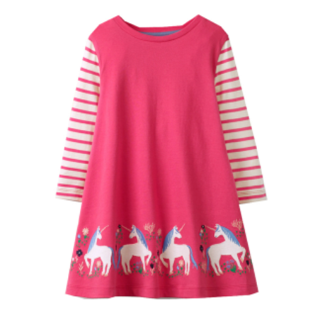 robe rayee licorne
